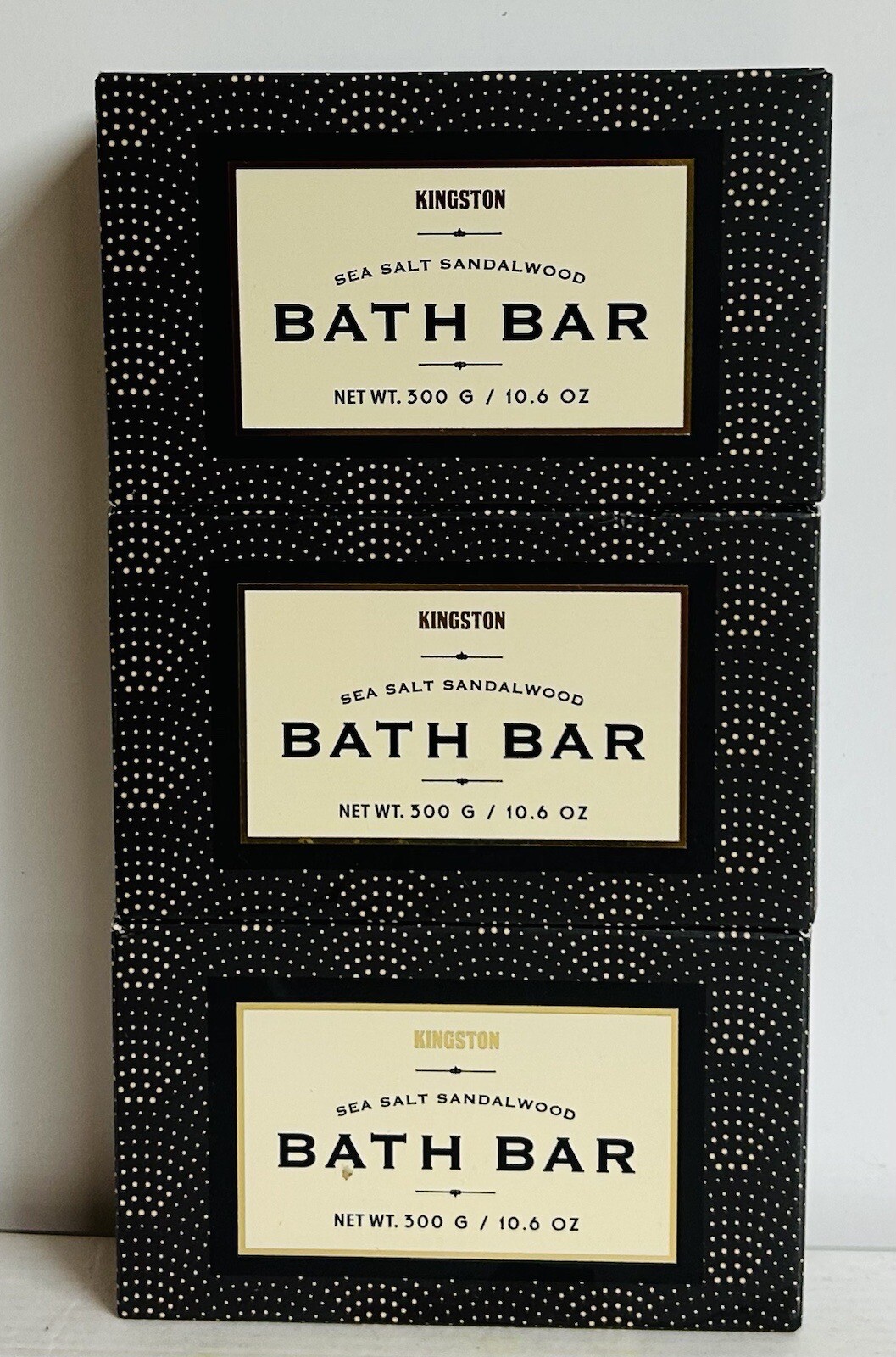3-Pack Kingston ~ Sea Salt & Sandalwood Bath Bar 10.6 oz Each