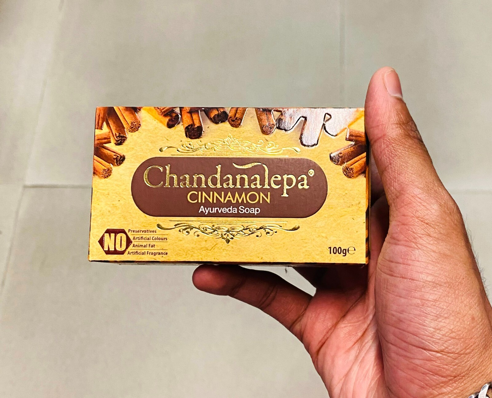 Cinnamon Ayurveda Herbal Soap Sri Lanka Chandanalepa Beauty Body Health 100g