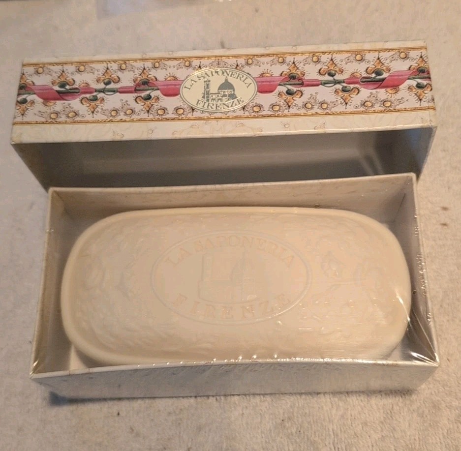NEW La Saponeria Firenze Italian Almond Scented Bar Soap 10.5 oz SEALED