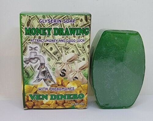 ATRAE DINERO JABON DE GLICERINA CON FEROMONAS 100 GR ATRAE SUERTE Y PROSPERIDAD