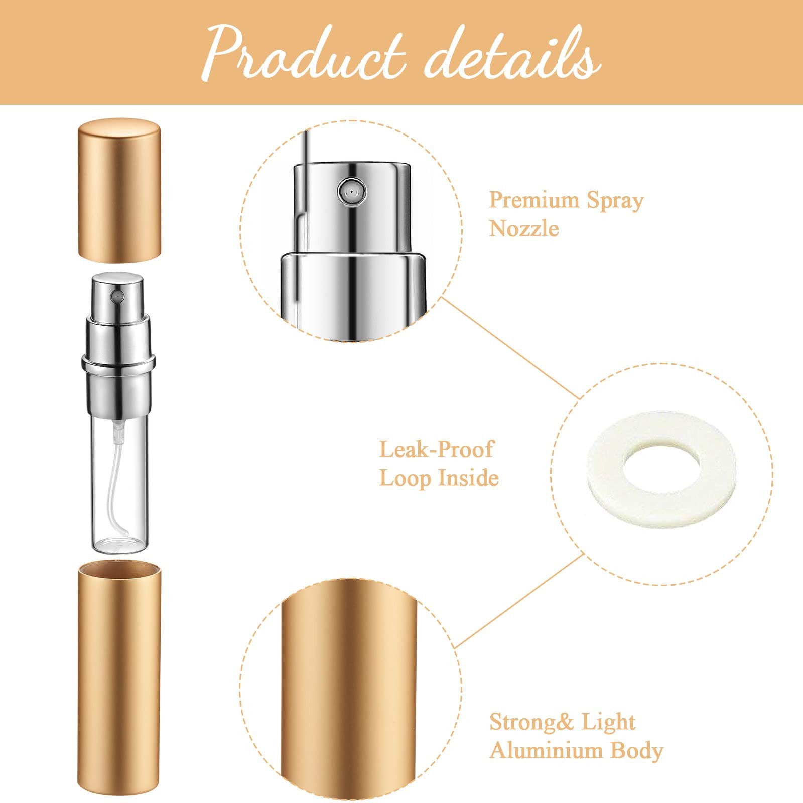 Motiskyy 70x 5ml Refillable Perfume Atomizers Bulk Mini Travel Cologne Sprayers