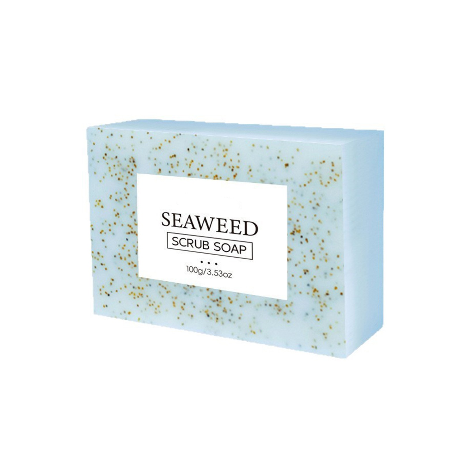100g Seaweed Scrub Soap Deep Cleansing Handmade Soap Oil Control Bath Soap