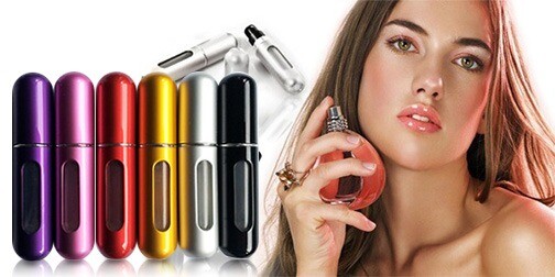 5ml Mini Refillable Perfume Atomizer Bottle for Travel Spray Scent Pump Case USA
