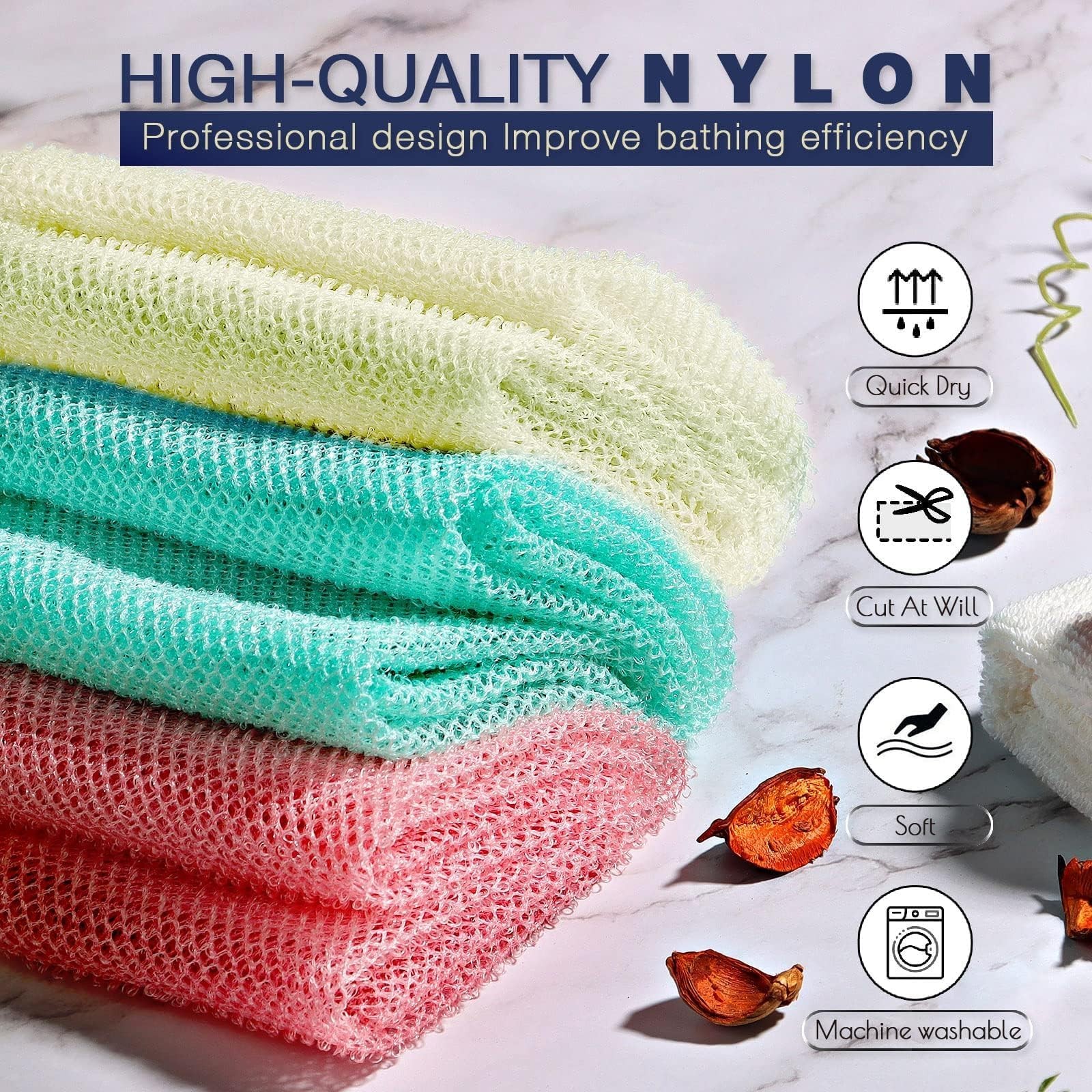 UJFQBH 3 Pieces African Net 1 Count (Pack of 3), Pink, Green, Off-white