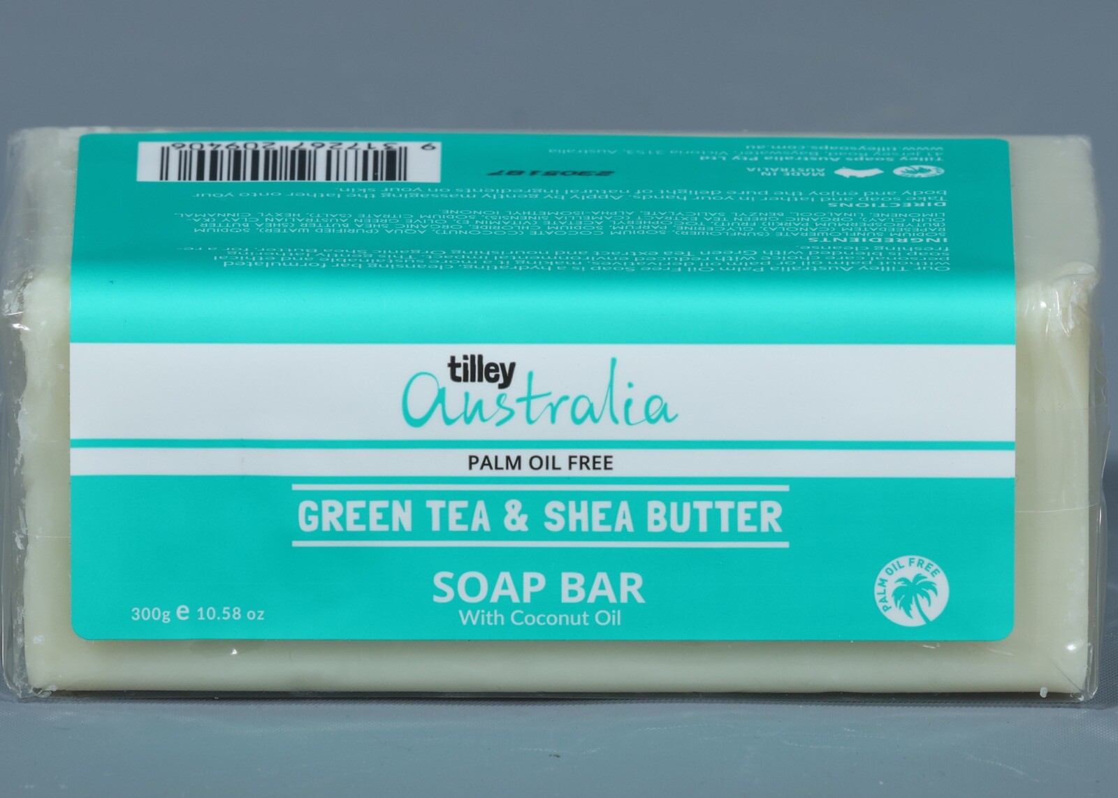 TILLEY AUSTRALIA GREEN TEA & SHEA BUTTER w/Coconut Oil Soap Bar 10.5 oz.