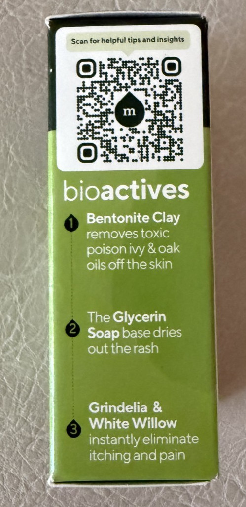 Marie Originals The Bioactive Poison Ivy & Oak Soap 1 Bar NEW