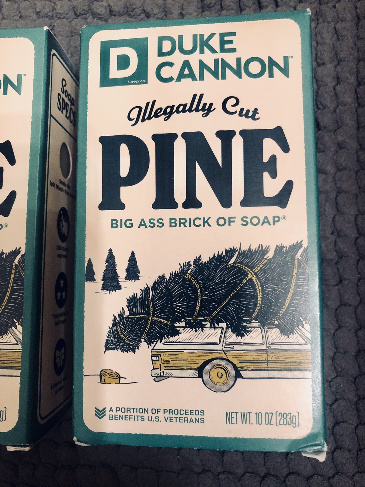 Duke Cannon Illegally Cut Pine Big A.. Brick of Bar Soap 10 oz. (Lot of 2) New
