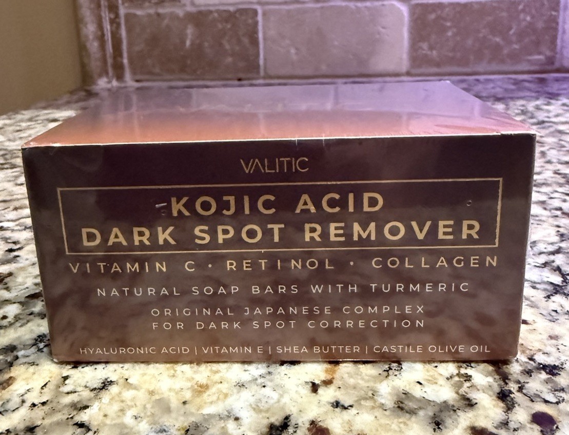 VALITIC Kojic Acid Dark Spot Remover 5 Soap Bars /w Vitamin C, Retinol, Collagen