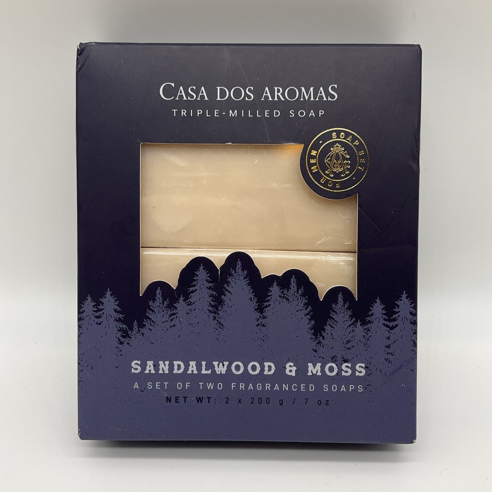 Casa Dos Aromas Triple Milled Soap 6 Bars 21 Oz Sandalwood Moss Cedarwood Pine