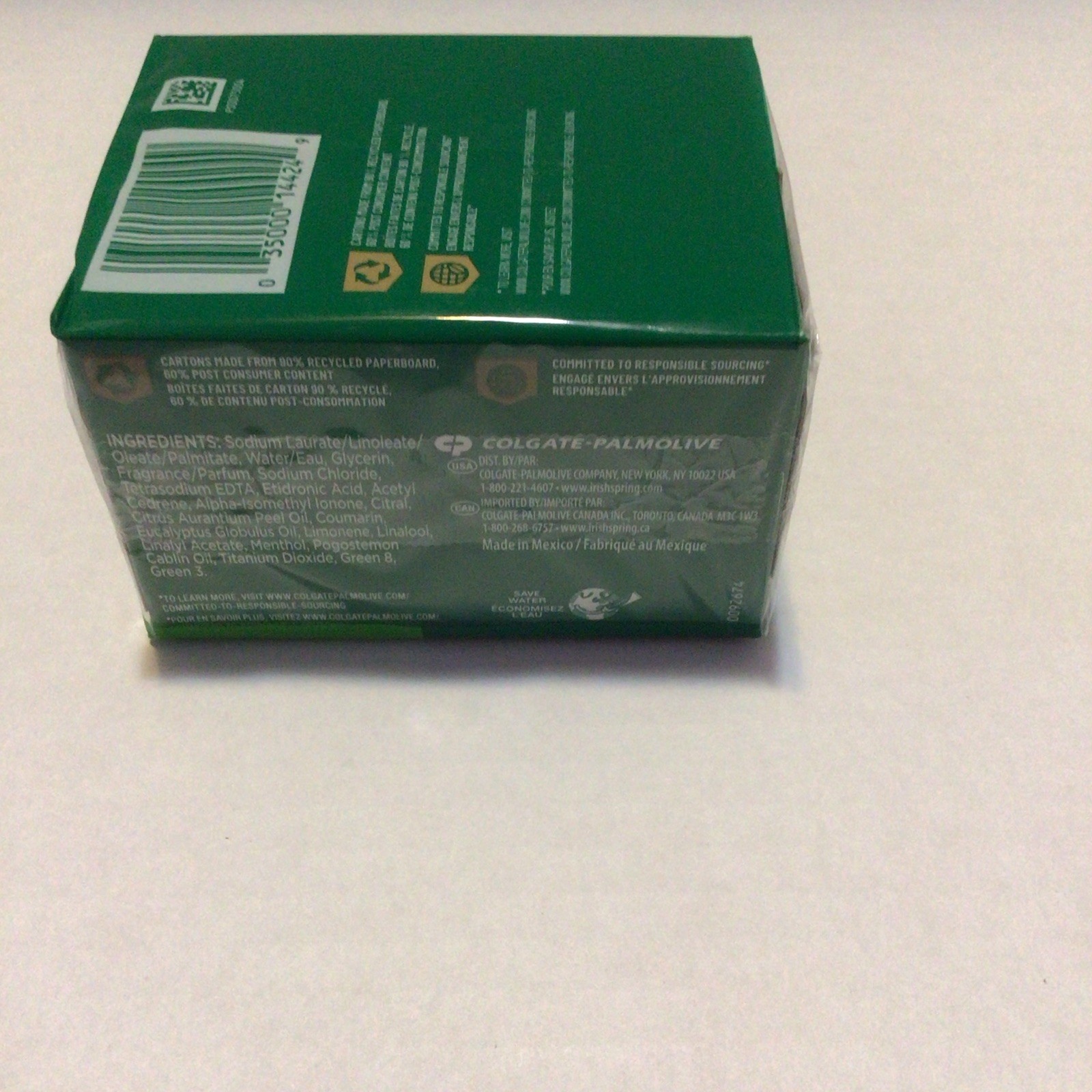 Irish Spring Classic Original Scent Bar Soap 2-Pack 6.4 oz Men’s Body