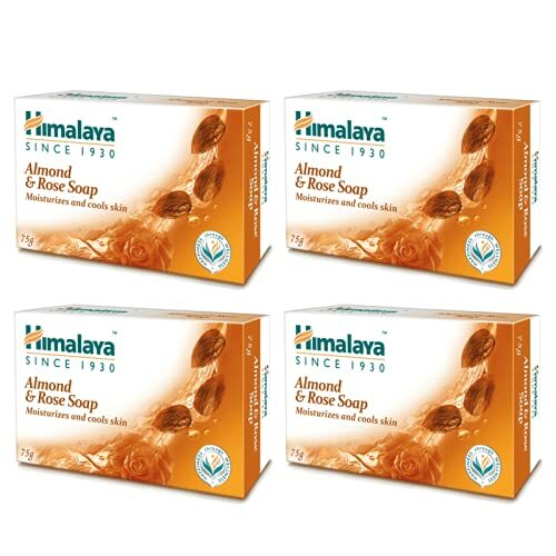 4 X Himalaya Herbals Almond & Rose Soap 75 gms FREE SHIP