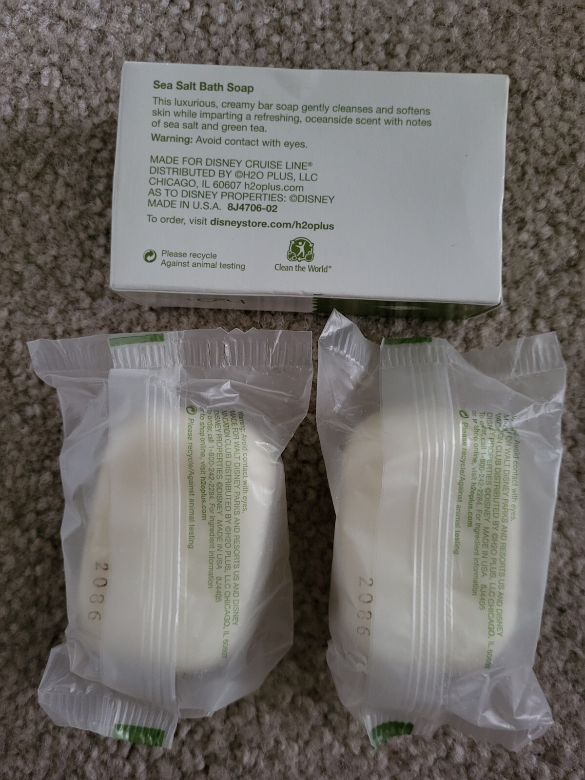 Lot Of 3 Disney H2O+ Sea Salt Facial 1.5oz & Bath 2.75 oz Bar Soaps