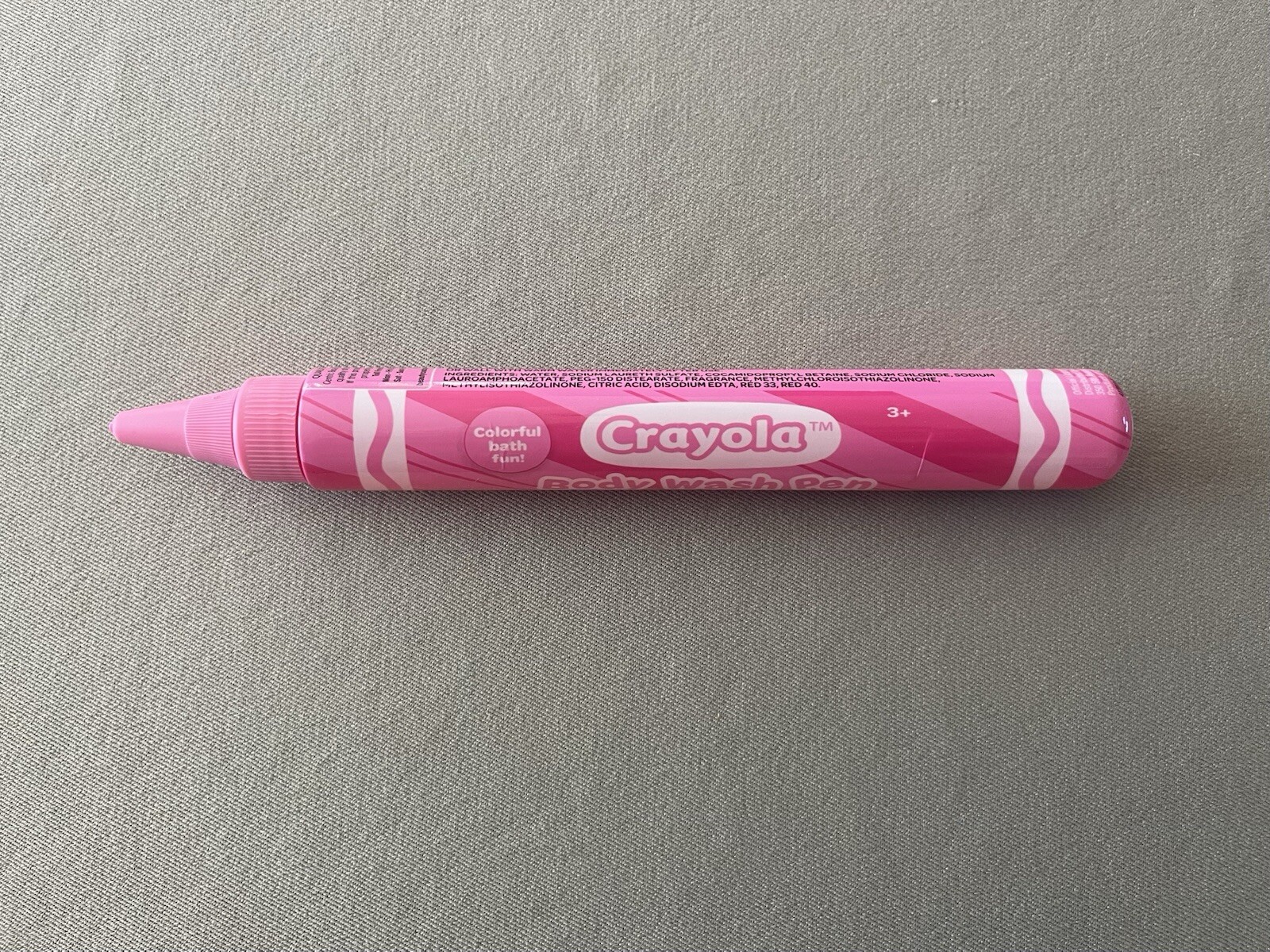 1.9 Oz. Crayola Bathtub Body Wash Pen In Shocking Strawberry, For Ages 3+, New!
