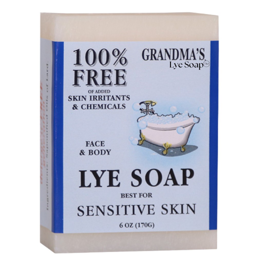 Grandma’s Pure & Natural Lye Soap Face Body Soothing Dry Skin 6 oz Pack of 6