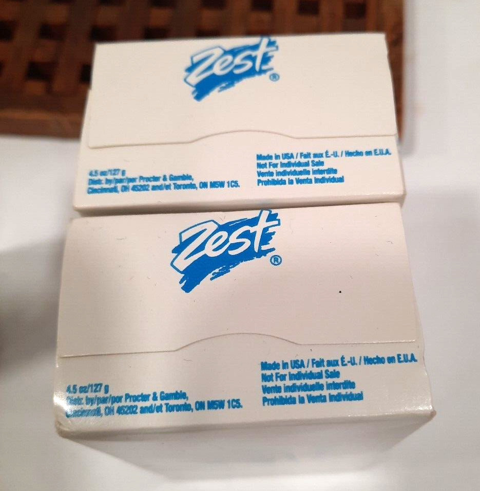 Zest Zestfully Clean Soap Bars Sealed Vintage NOS Large 2 are ” ENERGY RUSH “