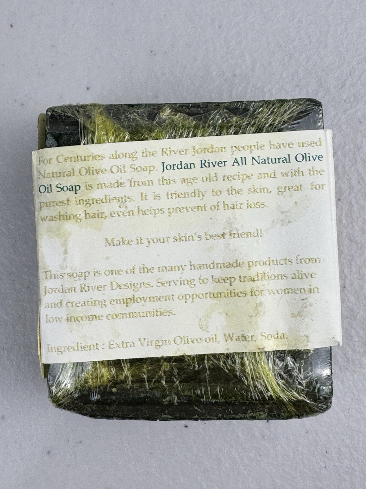 River Jordan All Natural Olive Oil Body Soap Authentic Traditional Handmade VTG