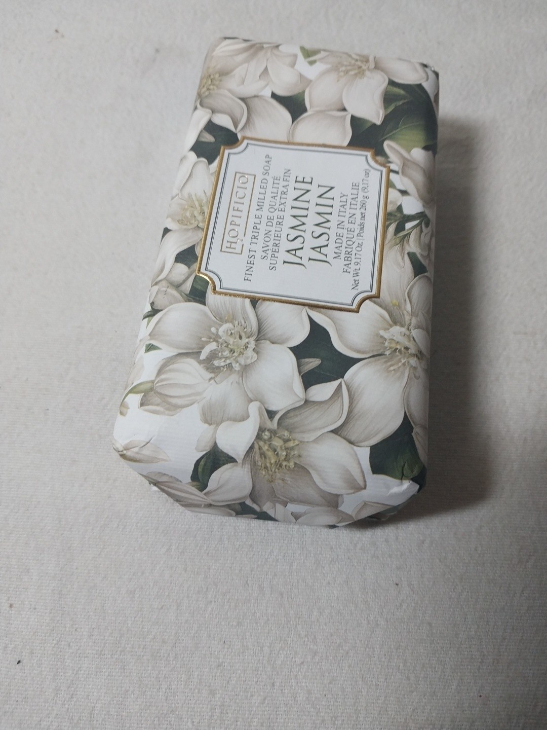 Hopificio Italian Luxury Bath Bar Soap Jasmine Jasmin scented 9.17 oz