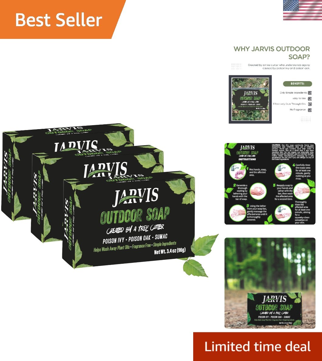 Natural Poison Ivy Soap – Fast Relief from Itching & Irritated Skin (3 Pack)