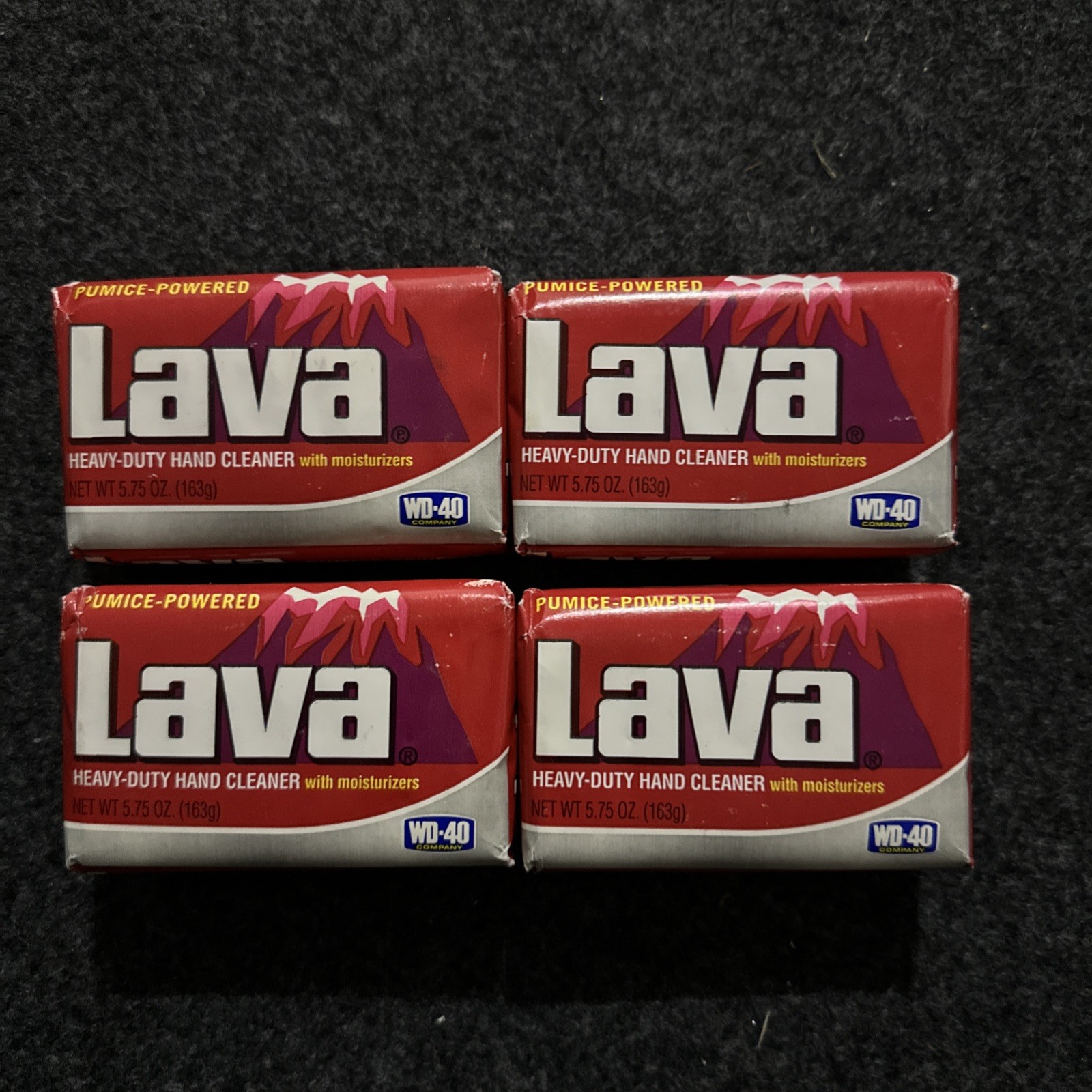 Lava Hand Soap 5.75 oz Bar Heavy Duty Pumice Powered Cleaner, WD40 *FOUR*