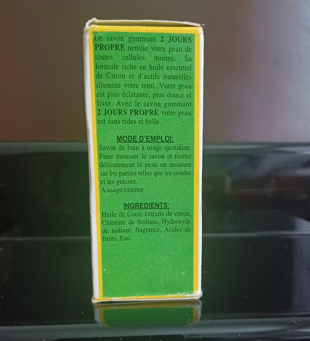 2 Jours Propre Brightening Soap Lemon Extract & Coconut Oil Deep Clean 200g