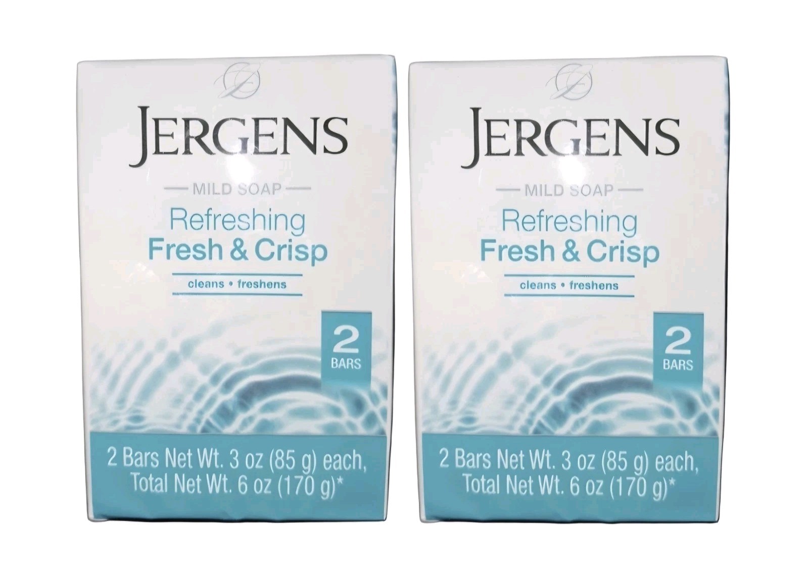 🩵 JERGENS 🩵 (4-BARS) 3 Oz 🩵🫧 ●FRESH & CRISP● 🩵🫧 ≈REFRESHING≈ Mild Soap 🫧.