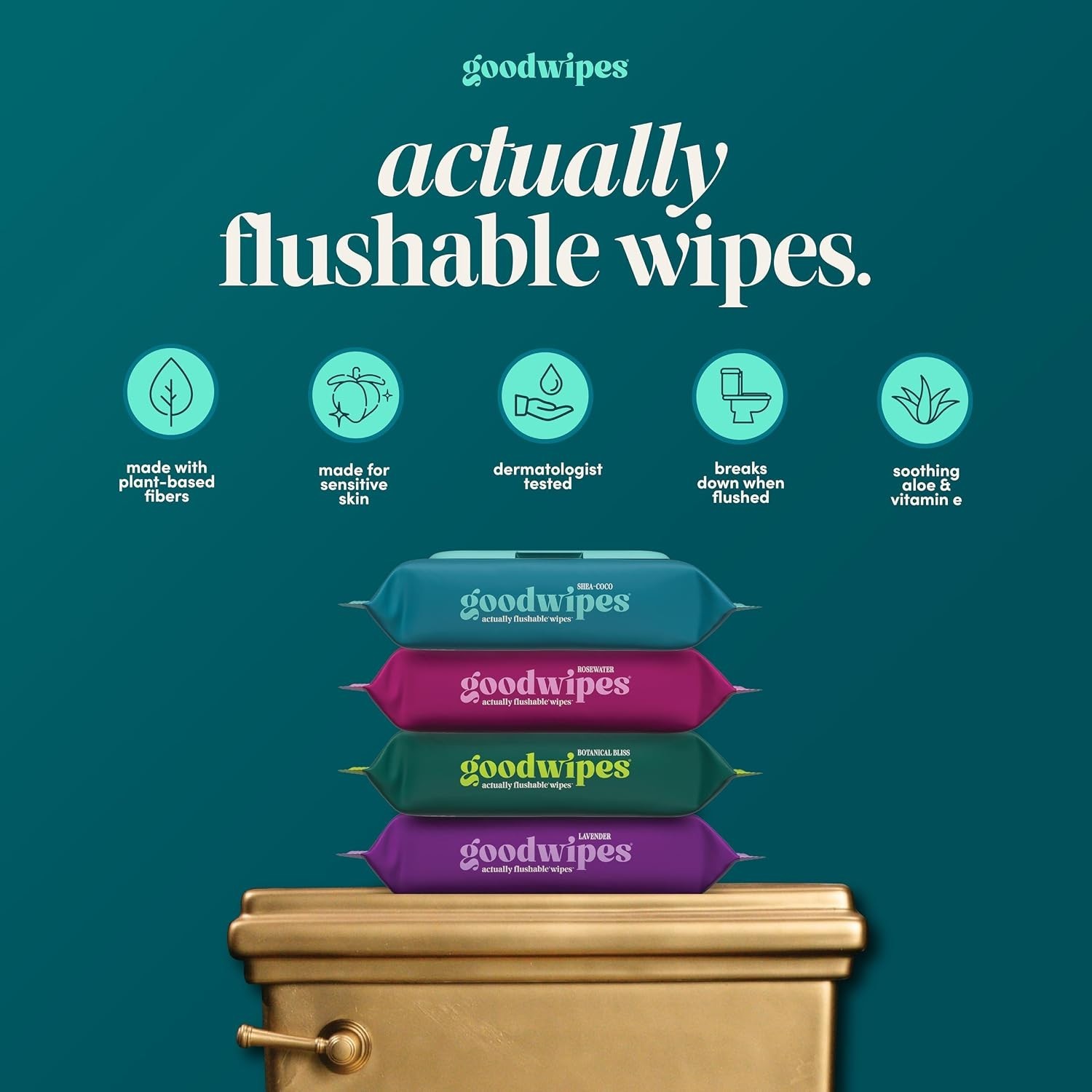 Flushable Shea-Coco Wet Wipes, 418 Count – Sewer Safe
