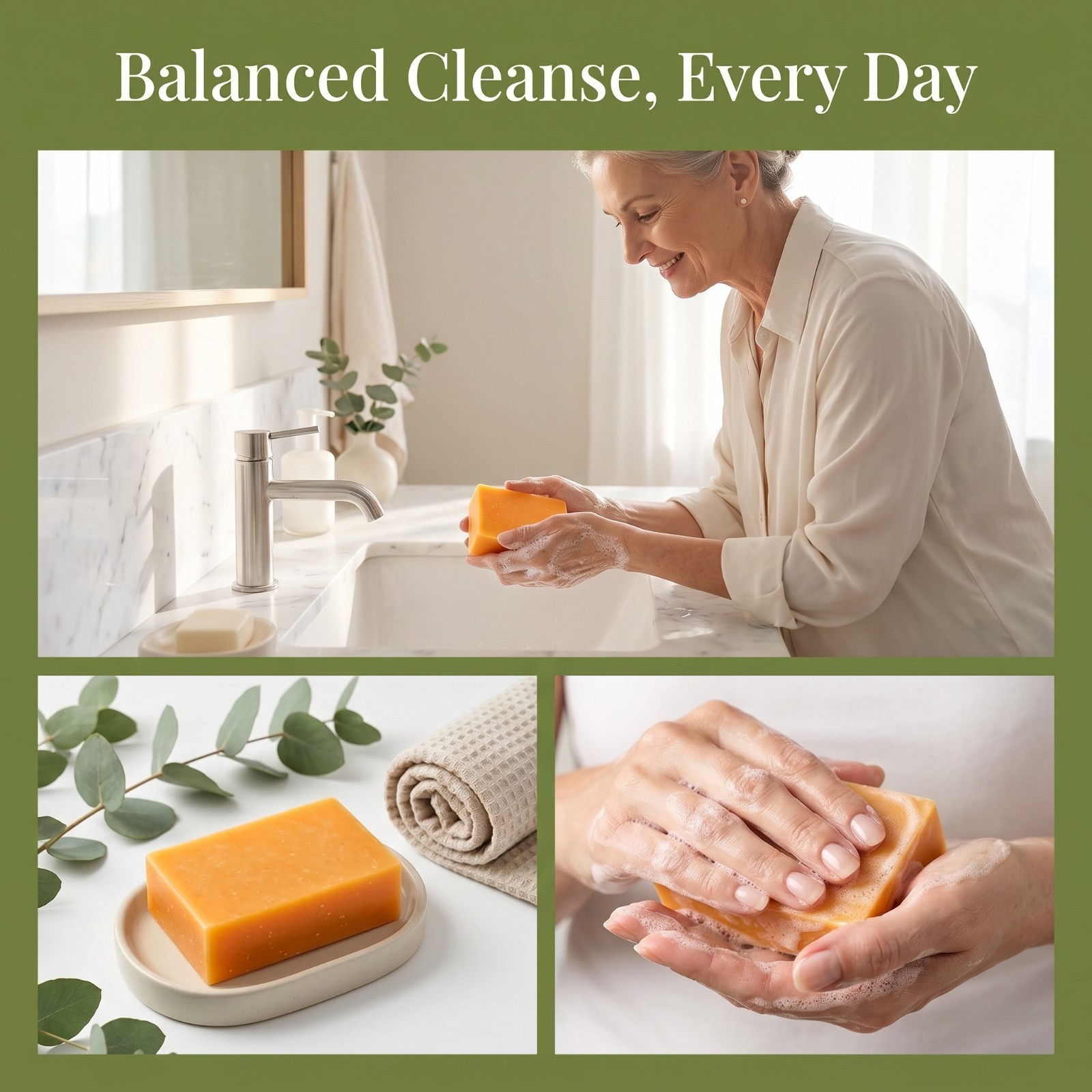 Kaori Persimmon Soap Deodorizing Moisturizing for Mature Skin