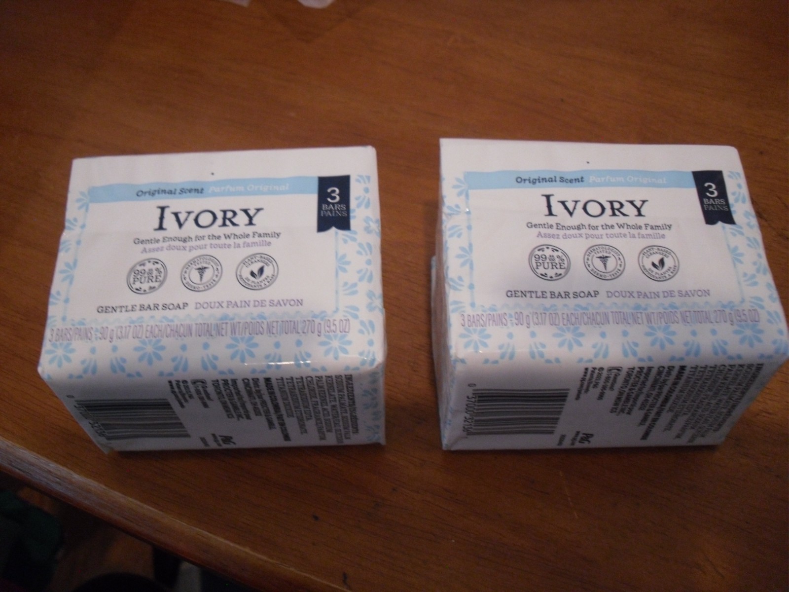 6 Bars Ivory Bar Soap Original Scent Gentle Bar Soap 3.17oz Bars