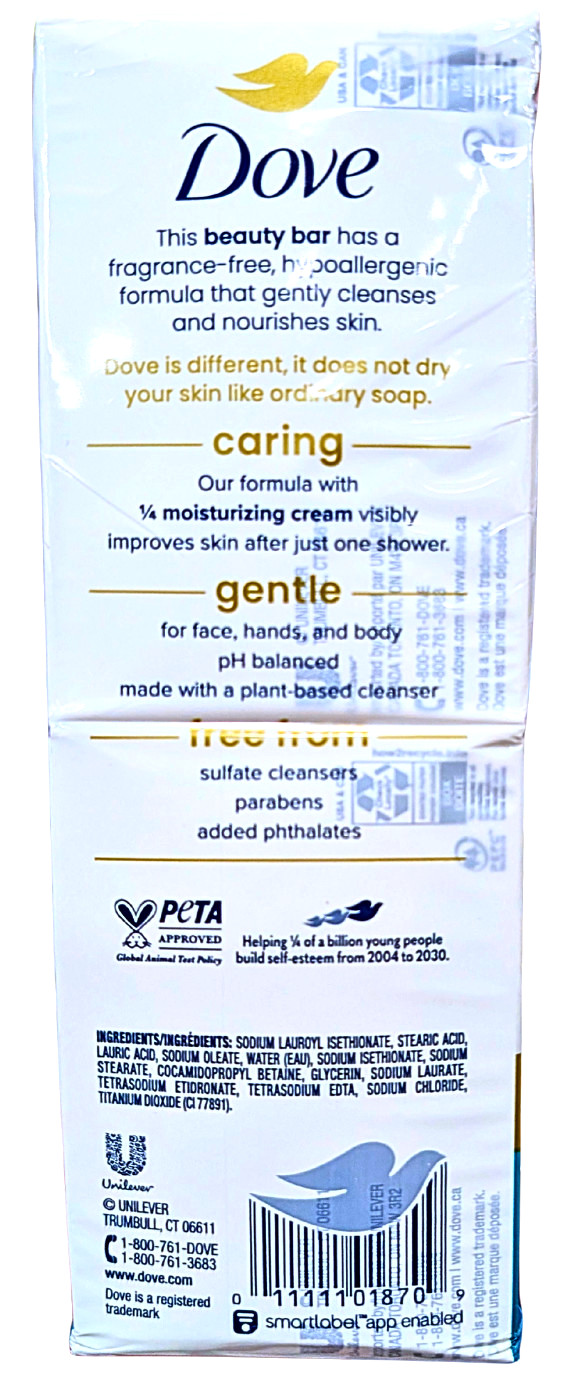 Dove Beauty Bar Soap Sensitive Skin Moisturizing Cream 16 x 3.75 Oz