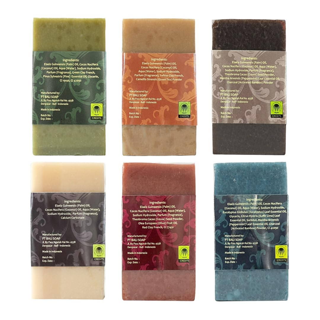 – Masculine Collection Natural Soap Bar Gift Set, 6 Pc Variety Pack, Lemon-Pi…