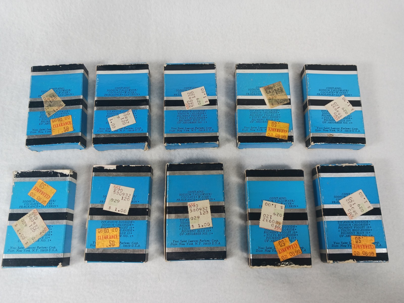 Vintage Yves Saint Laurent YSL Rive Gauche Perfumed Soap 1.5oz Lot 10 Bars NOS