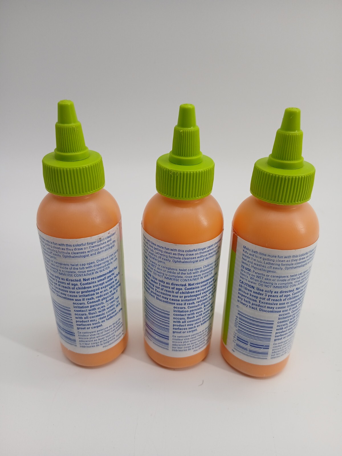 (Lot Of 3) Avon Kids Naturals Outgoing Orange Bathtime Finger Paints (NOS)…