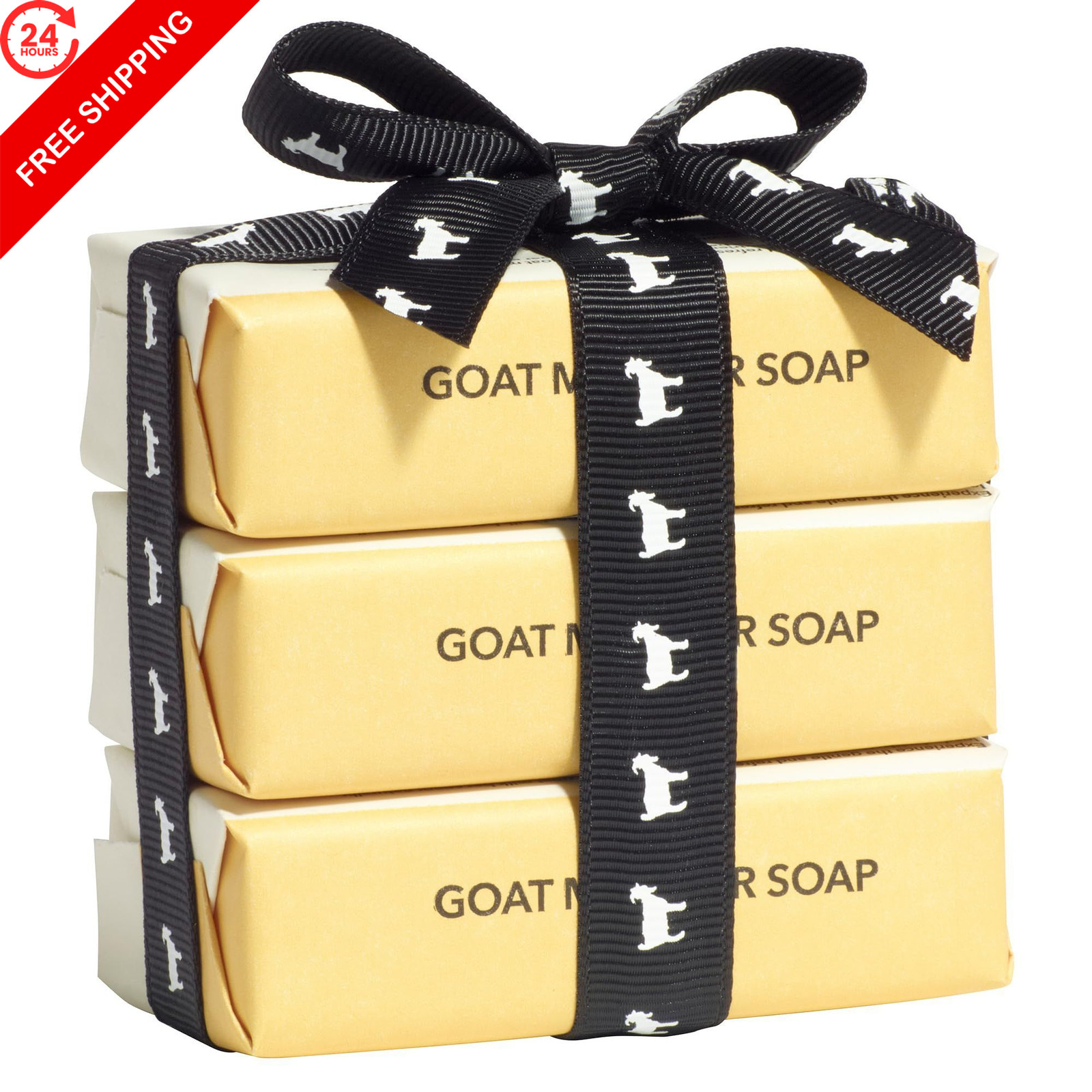 Dionis Goat Milk Hand & Body Bar Soap, & 3 Ounce (Pack of 3), Yellow