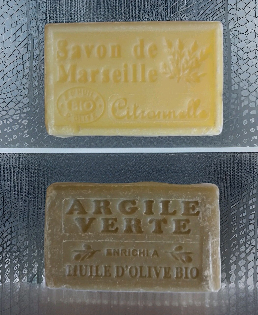 2x French Artisan Soap Bars 👍Savon de Marseille & Green Clay 💪Handmade Natural