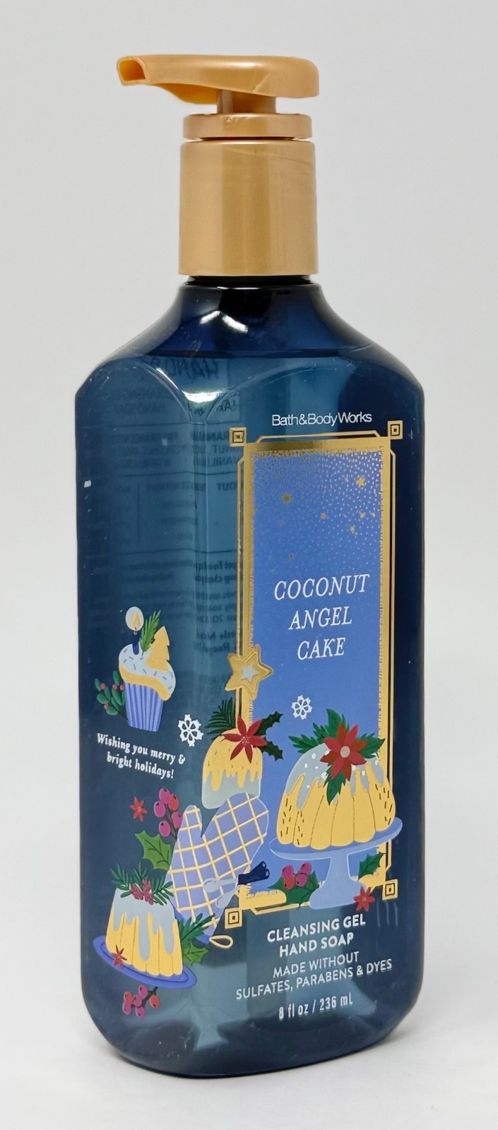 3 NEW BATH & BODY WORKS COCONUT ANGEL CAKE CLEANSING GEL HAND SOAP WASH 8OZ PUMP