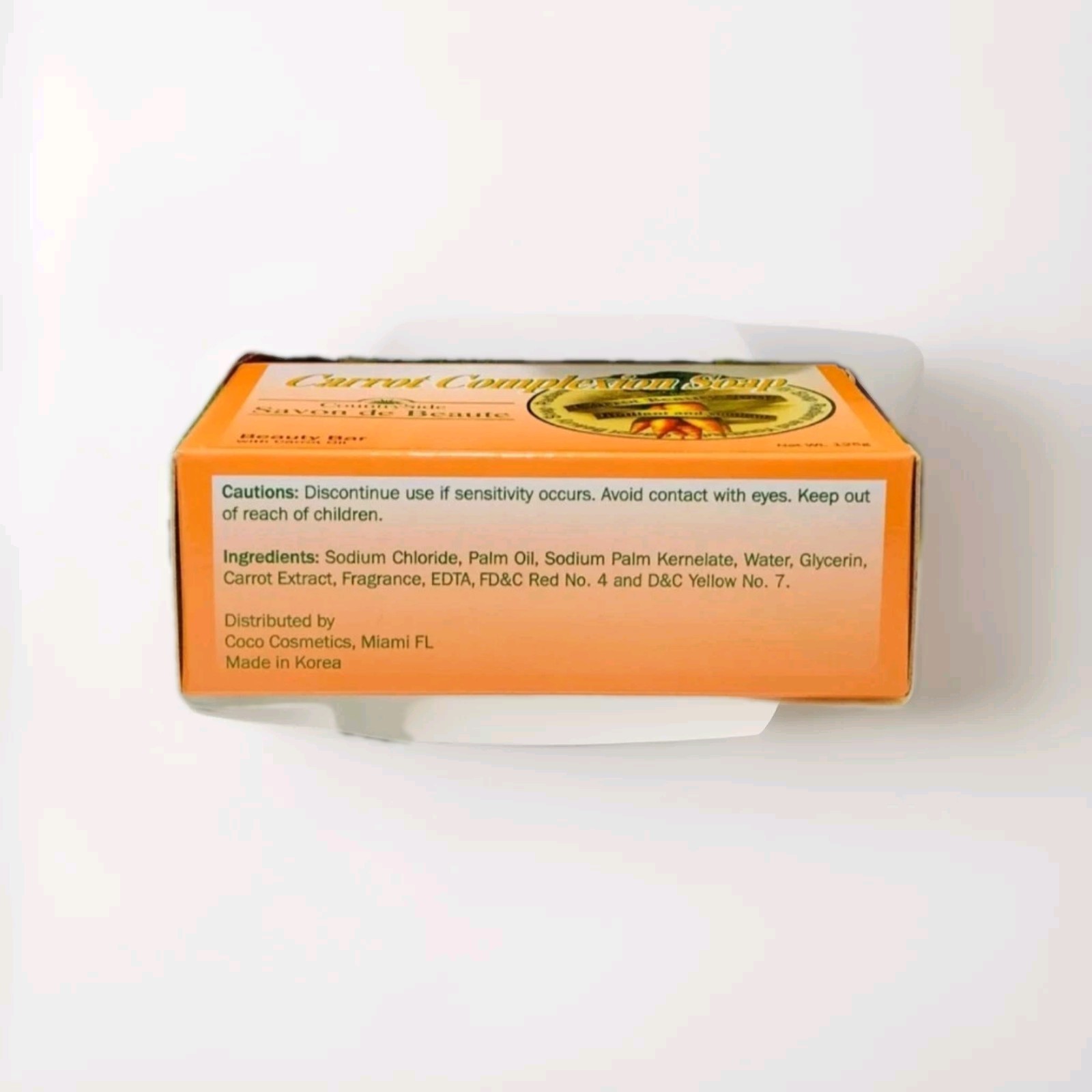 6-Pack CARROT COMPLEXION SOAP BEAUTY BAR WITH CARROT OIL 125g (each) BRAND NEW!