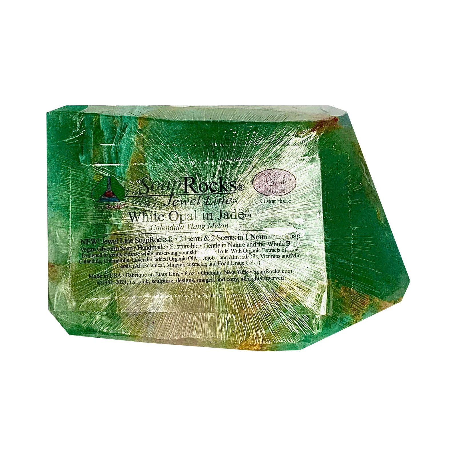 T.S. Pink SoapRocks Jewel Collection – White Opal In Jade