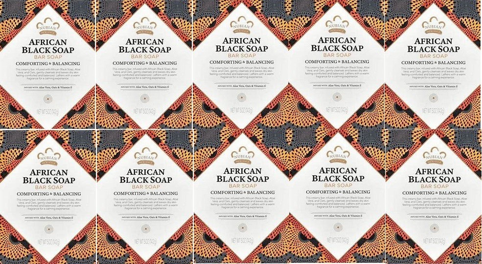 Nubian Heritage – 10 Pack African Black Soap- 5oz Soaps