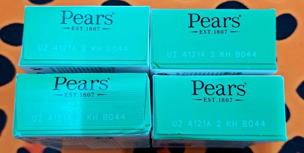 lot of (4) Pears Transparent Glycerin Bar Soap 3.53 Oz Each GREEN COLOR