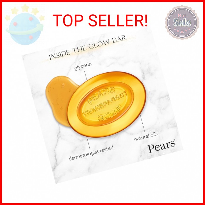 Pears Glycerin Soap Variety 12-Pack – Transparent Amber, Blue & Green Bars for S