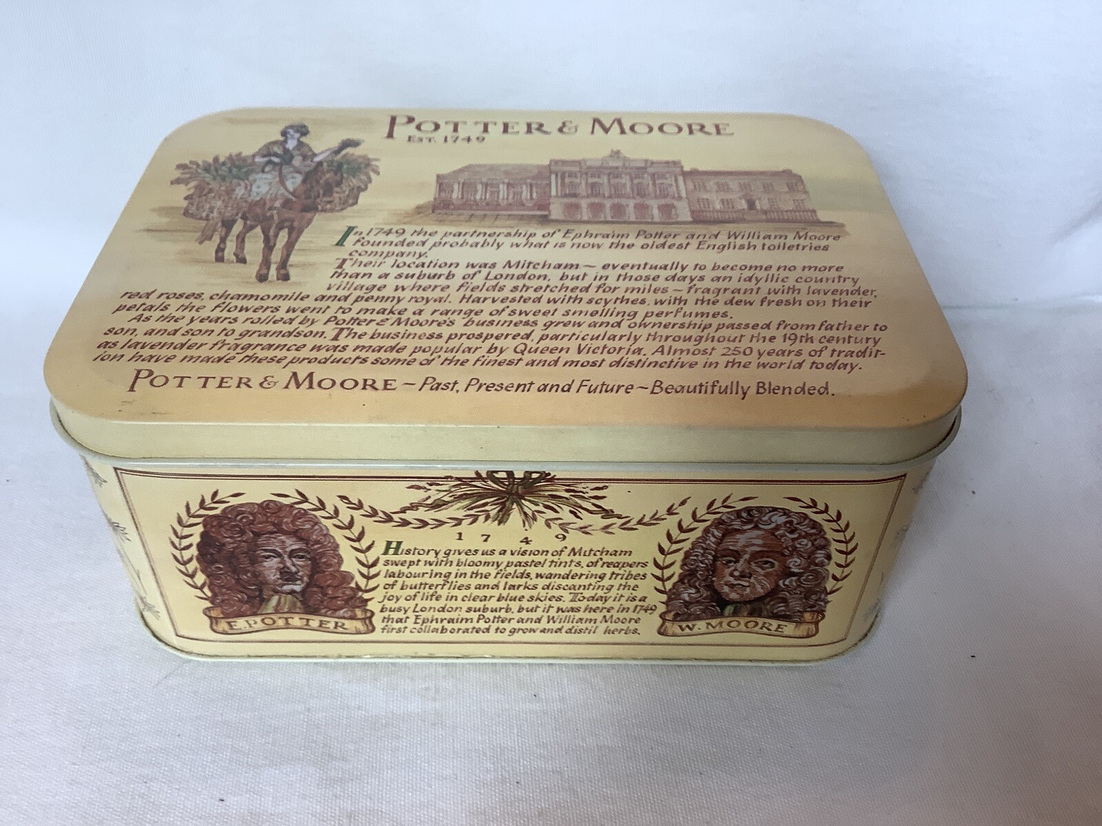 Potter & Moore Tin 12 Soap Bars Coppelia Wild Rose Lavender Melissa Geranium