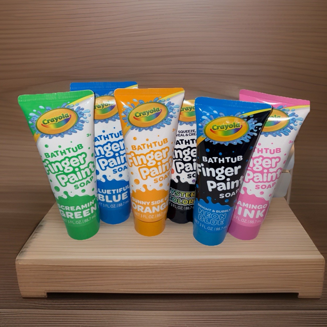 Lot Of 6 Crayola Bathtub Finger Paint Soap Yellow Pink Blue Green And Mystery!