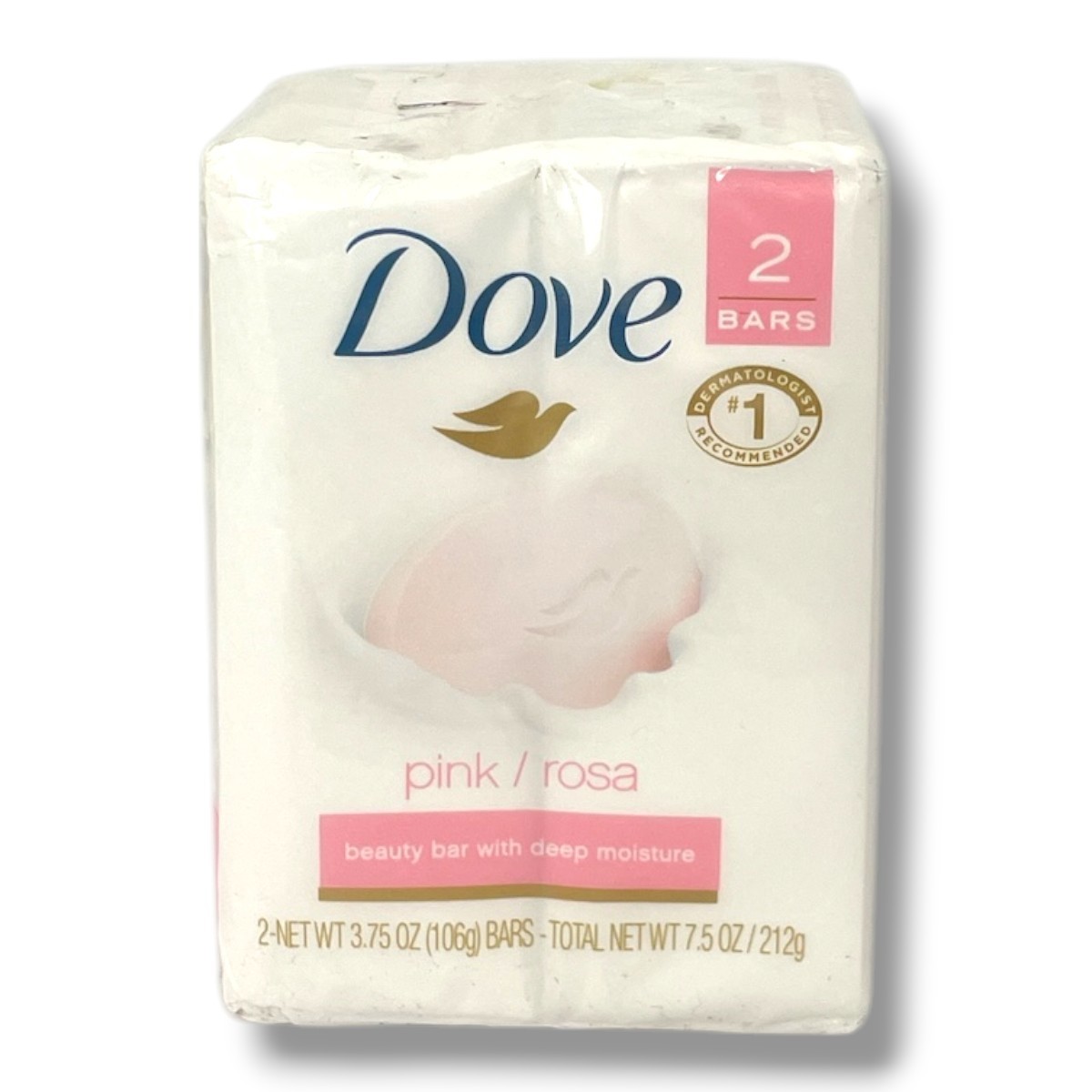 Dove Pink/Rosa Beauty Bar (2 Bars) (7.5oz/212g)
