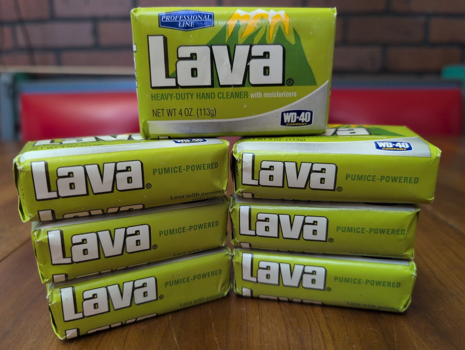 (7 Pack) Lava Heavy Duty Hand Cleaner with Moisturizer 4 oz Bar Soap WD40