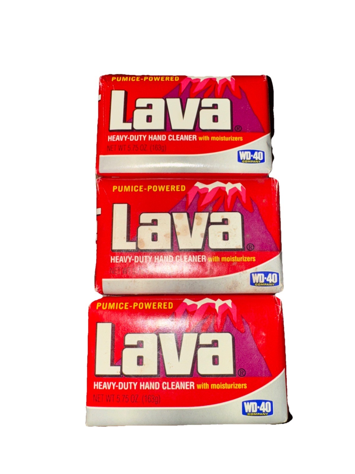 Lava Hand Soap 5.75 oz Bar Heavy Duty Pumice Powered Cleaner, WD40 THREE