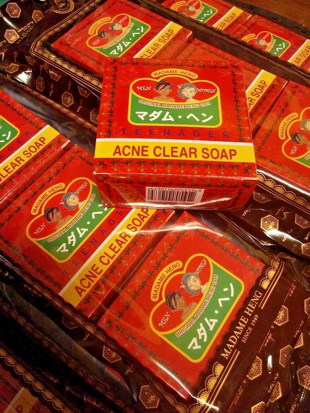 6X 150g Acne Clear Soap Original Madame Heng Facial Body Cleaning Anti Pimples