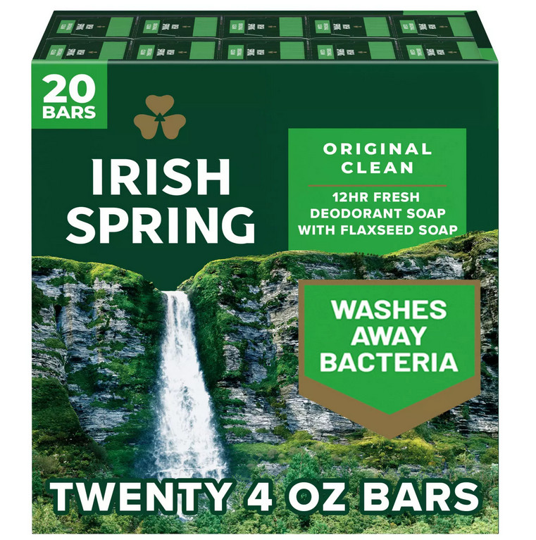 20 Irish Spring Original Deodorant Soap 4 oz.