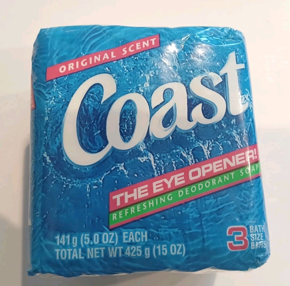 Original Scent Coast The Eye Opener Deodorant Bar Soap 3 Pack 1996 P&G