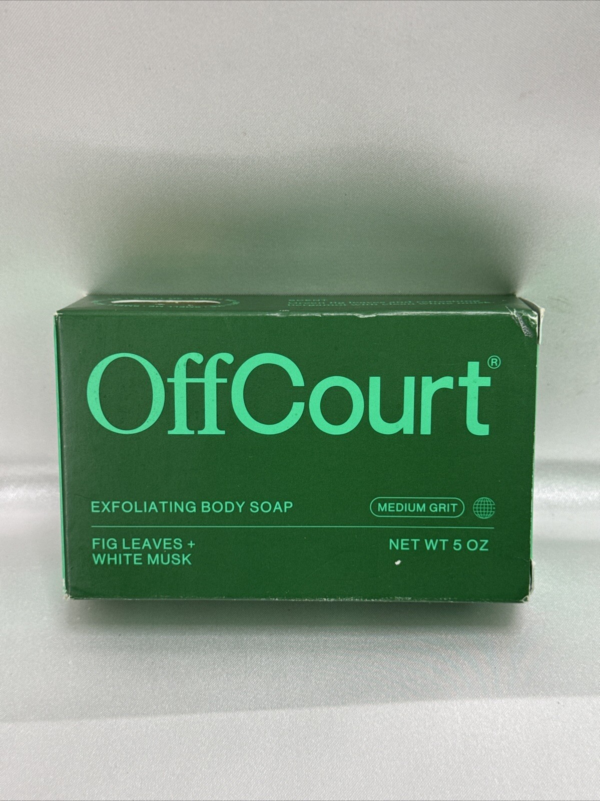 Exfoliating Body Soap Bar OffCourt Pumice Shea Fig Leaves White Musk 5 oz. NIB