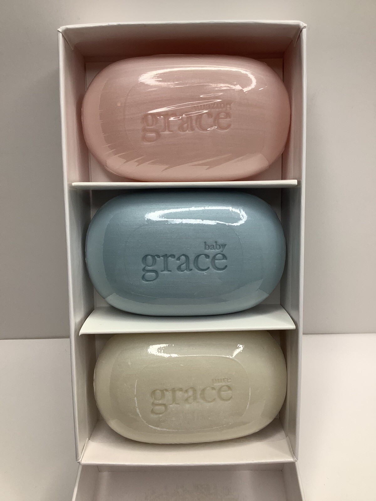 Philosophy State of Grace Boxed 3 Bars Soap Amazing Baby Pure Grace Discontinued